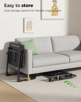 SAIJI Foldable TV Tray requires no assembly, ready out of the box.