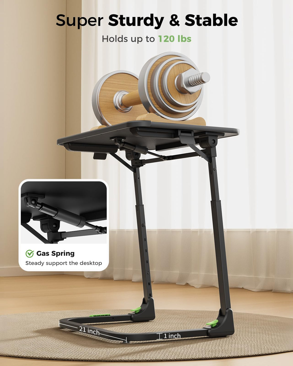 SAIJI Foldable TV Tray tilt function supports angled work or meals.