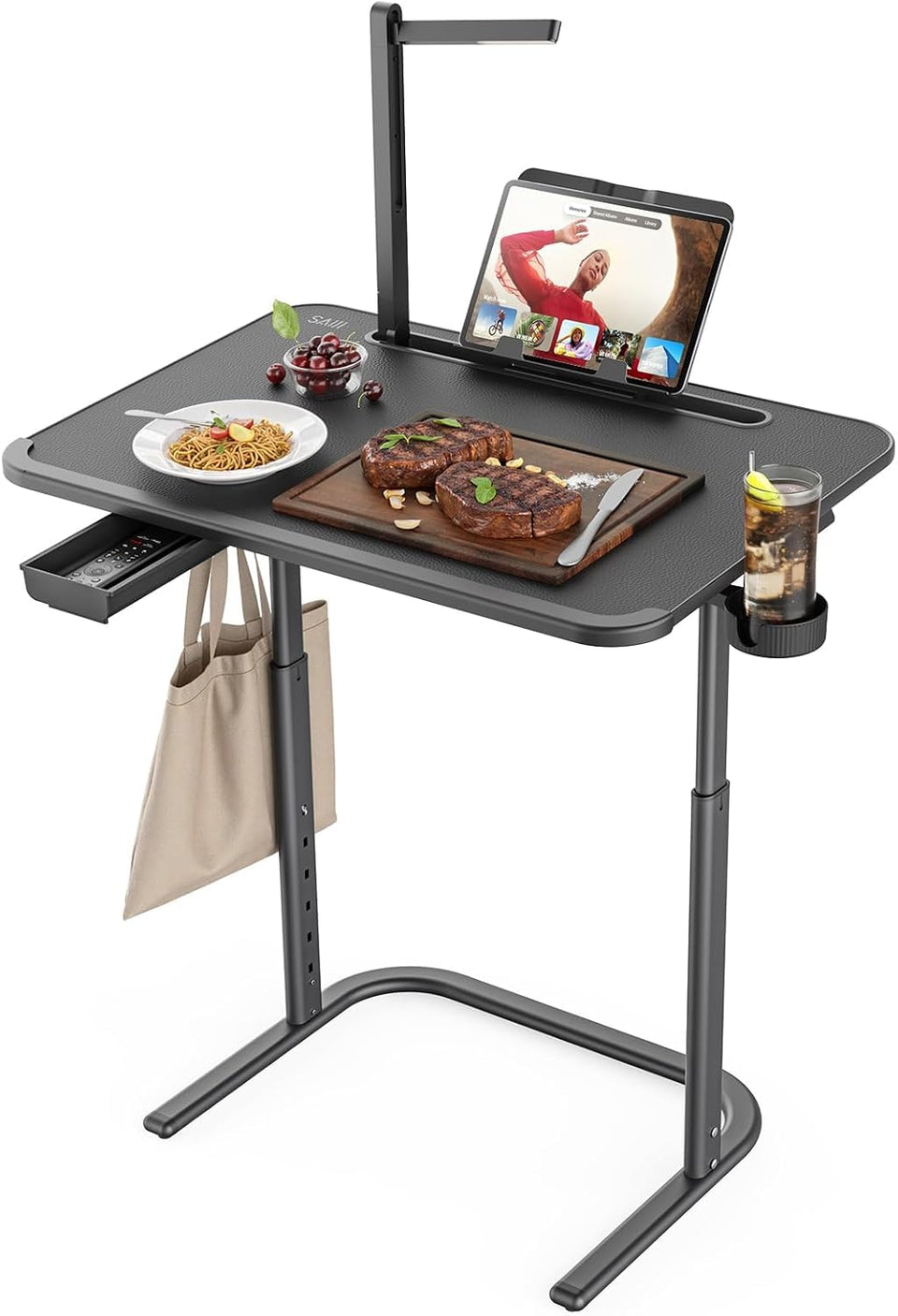 SAIJI XXL TV Tray Table with spacious desktop for meals and tasks