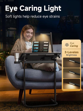 SAIJI XXL TV Tray Table versatile for laptop, meals, and crafts