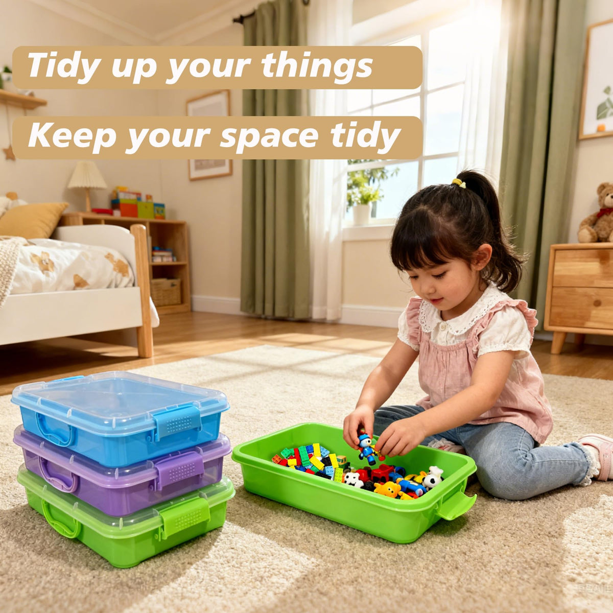 SailStart 4qt sensory bin purple with lid supports portable crafting and sorting.