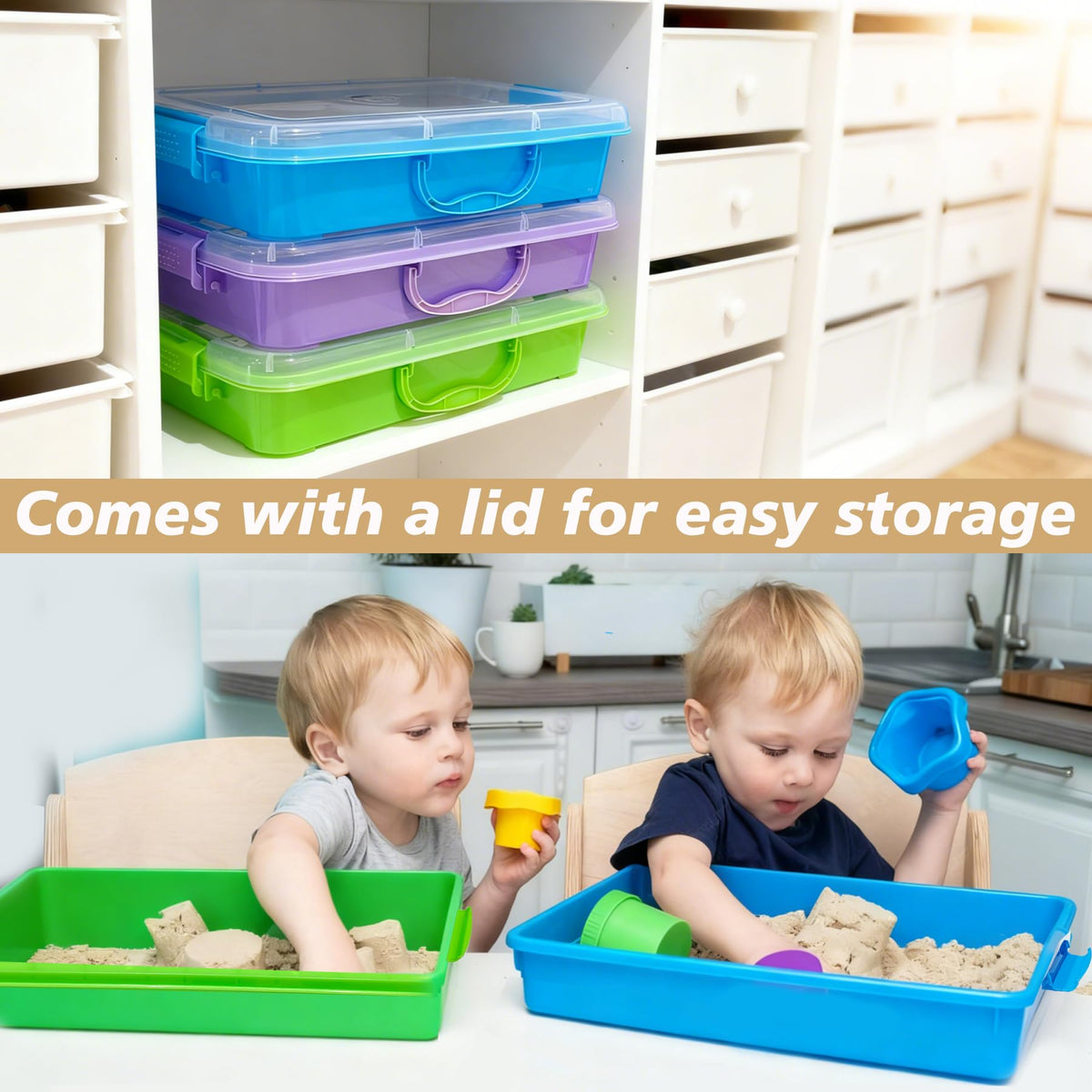 SailStart portable bin with handle for easy transport to class or outdoors.
