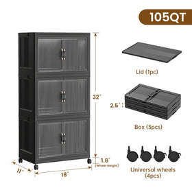SAILUN foldable storage cabinet with wheels for mobile organization.