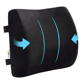 SAIREIDER lumbar support pillow for office chair with memory foam contours for comfortable posture