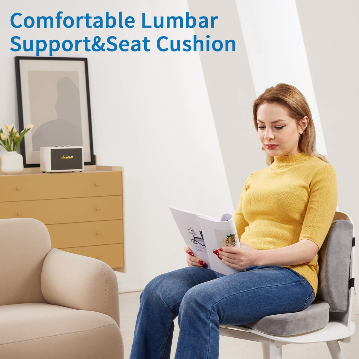 SAIREIDER non-slip bottom keeps cushion in place during movement.