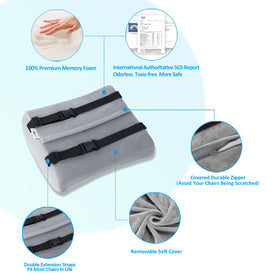 SAIREIDER seat cushion on car seat offers long-drive comfort.