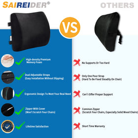SAIREIDER soft removable cover protects the pillow and keeps chairs scratch-free