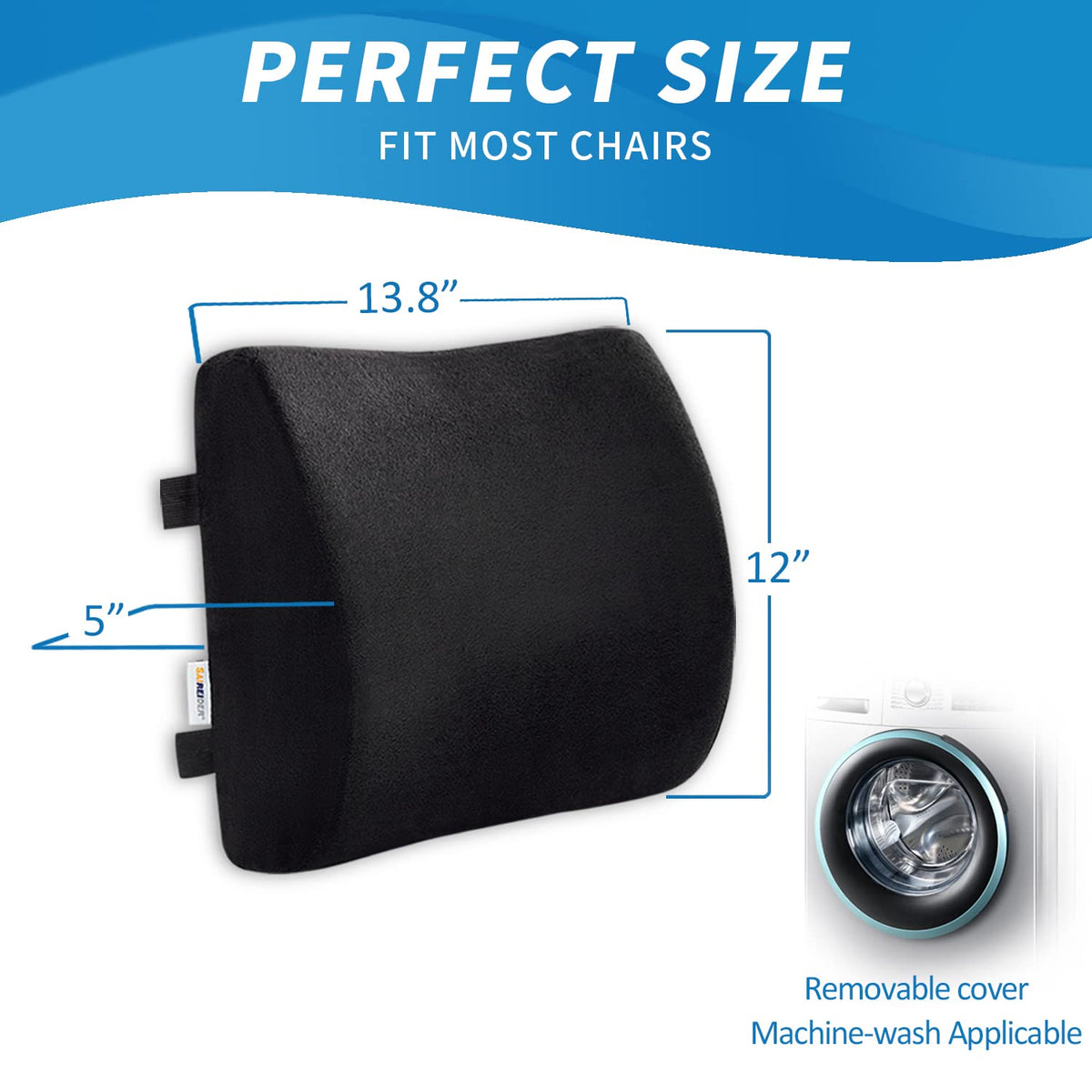 SAIREIDER universal-fit lumbar pillow suitable for office, home, car, and travel