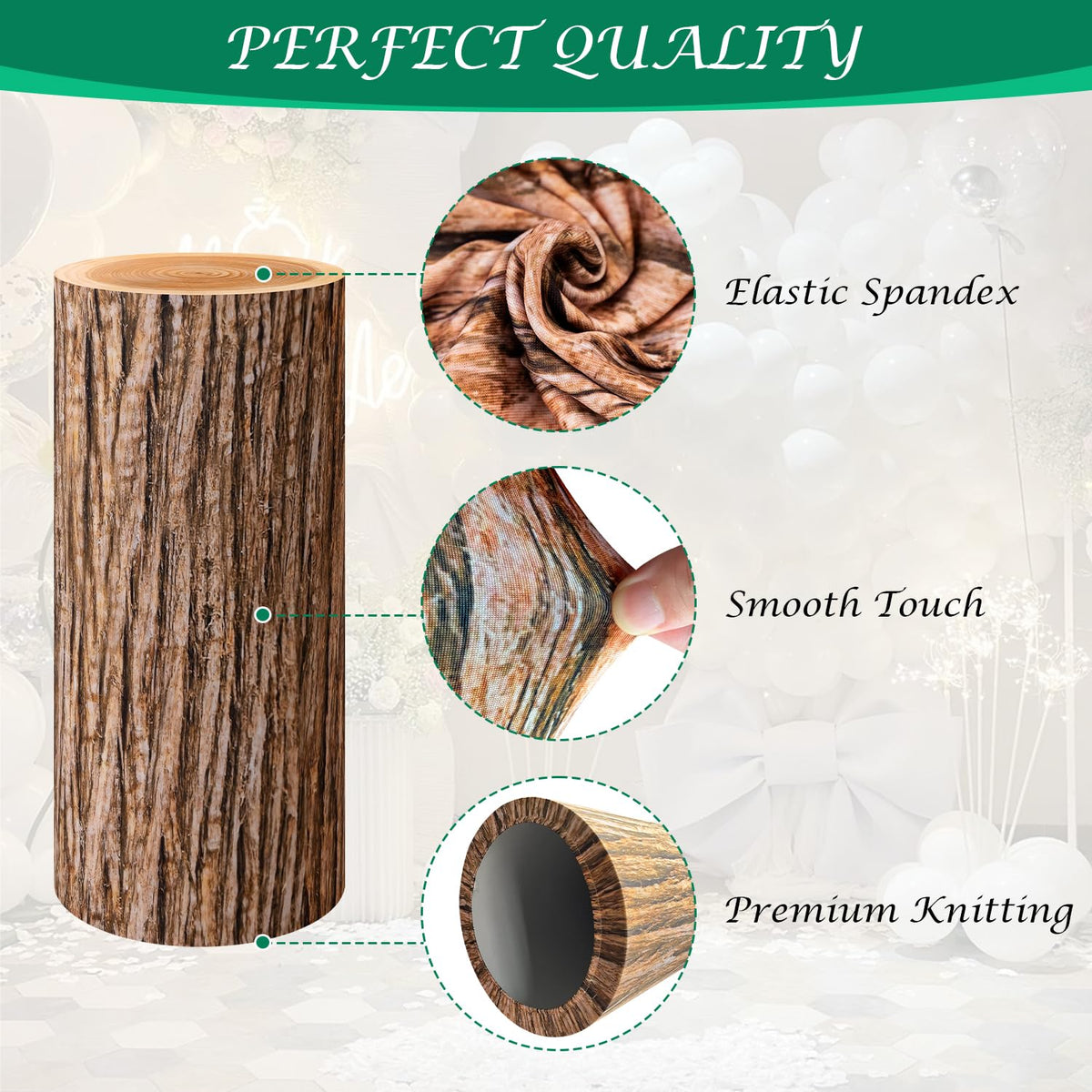 SaitiMade cylinder cover fits various pedestal sizes for adaptable decor