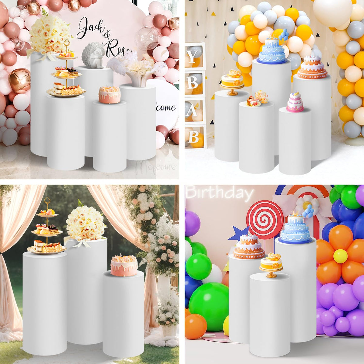 SaitiMade five-piece pedestal cover pack offers versatile decor options