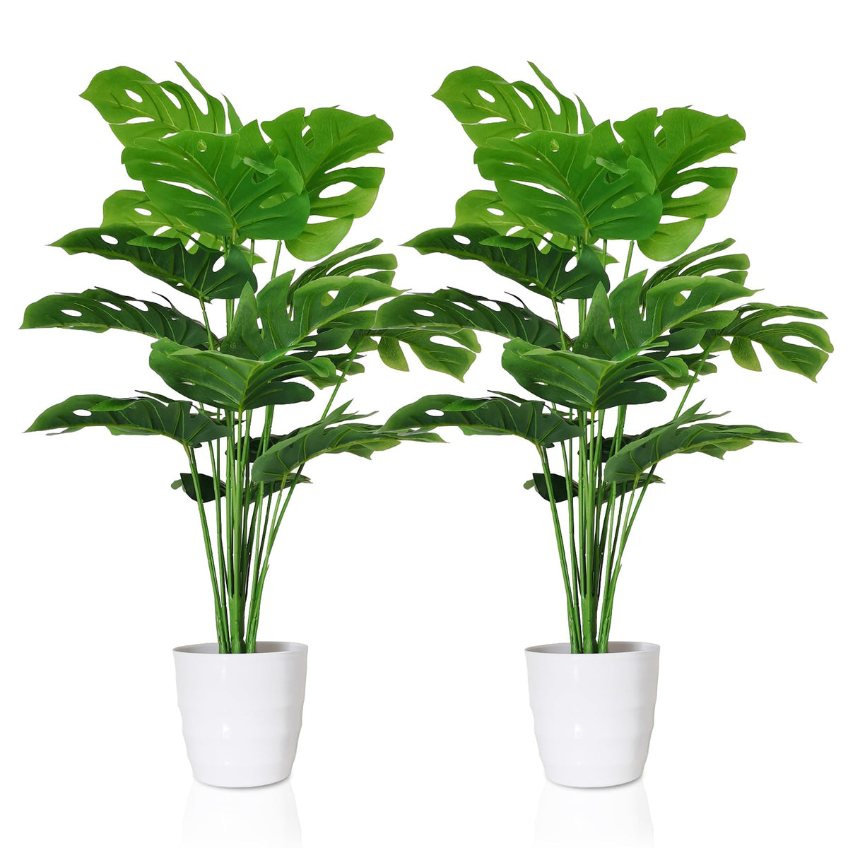 SAJANDAS artificial Monstera Deliciosa plant 28 inch front view for home decor