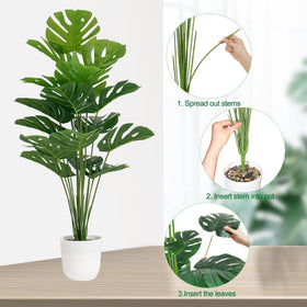 Sajandas dust-cleanable artificial plants, easy upkeep for busy homes.