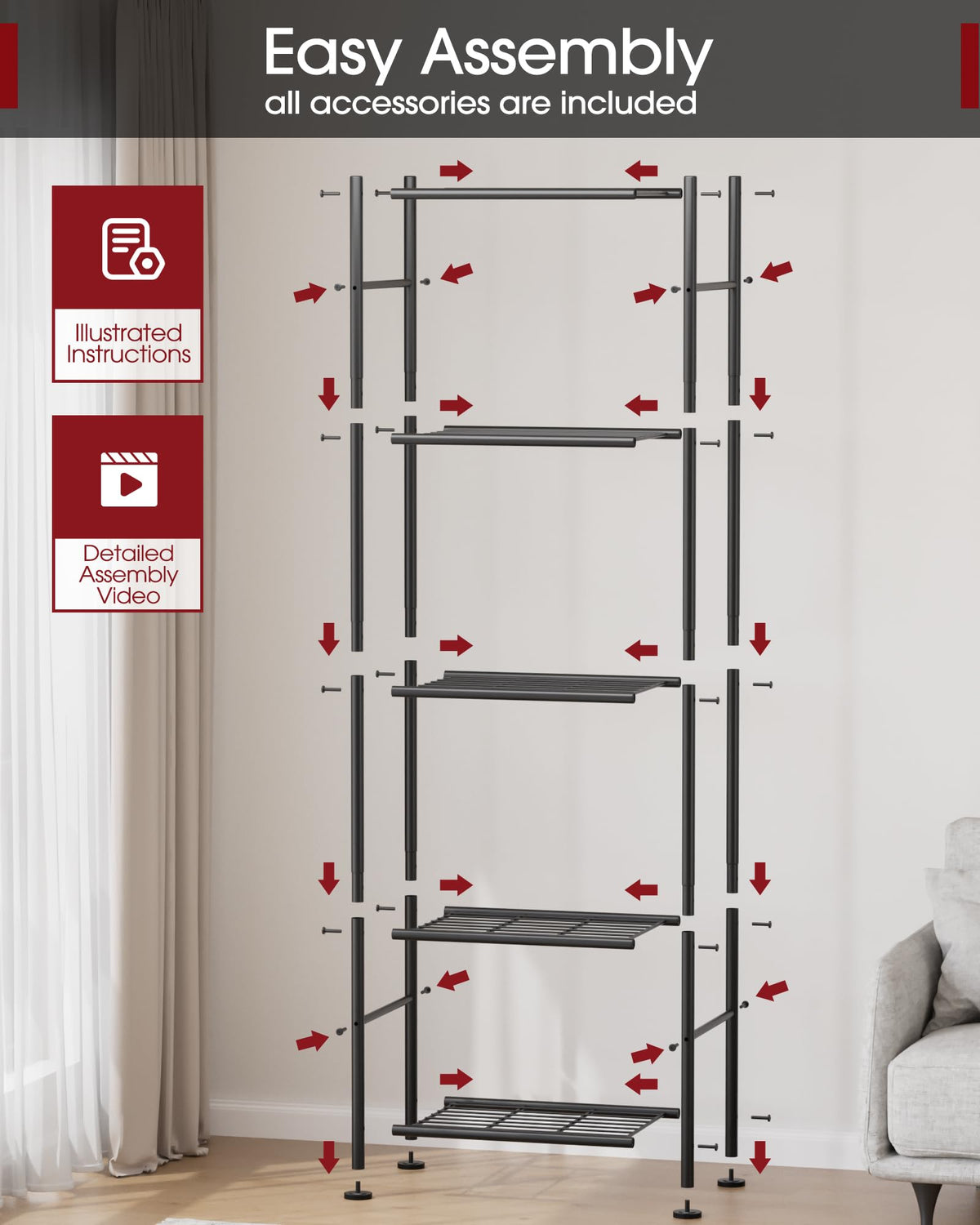 Sakugi adjustable leveling feet demonstrate wobble-free stability on uneven floors.
