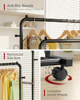 Sakugi anti-slip stoppers prevent clothes from slipping during use.