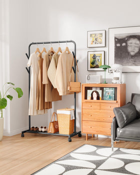 Sakugi clothes rack ideal for dorm or small bedroom spaces