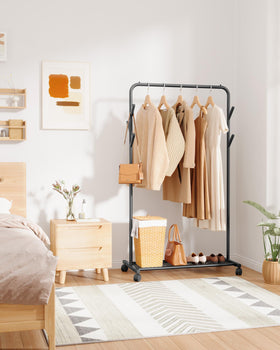 Sakugi clothes rack tool-free assembly for quick setup