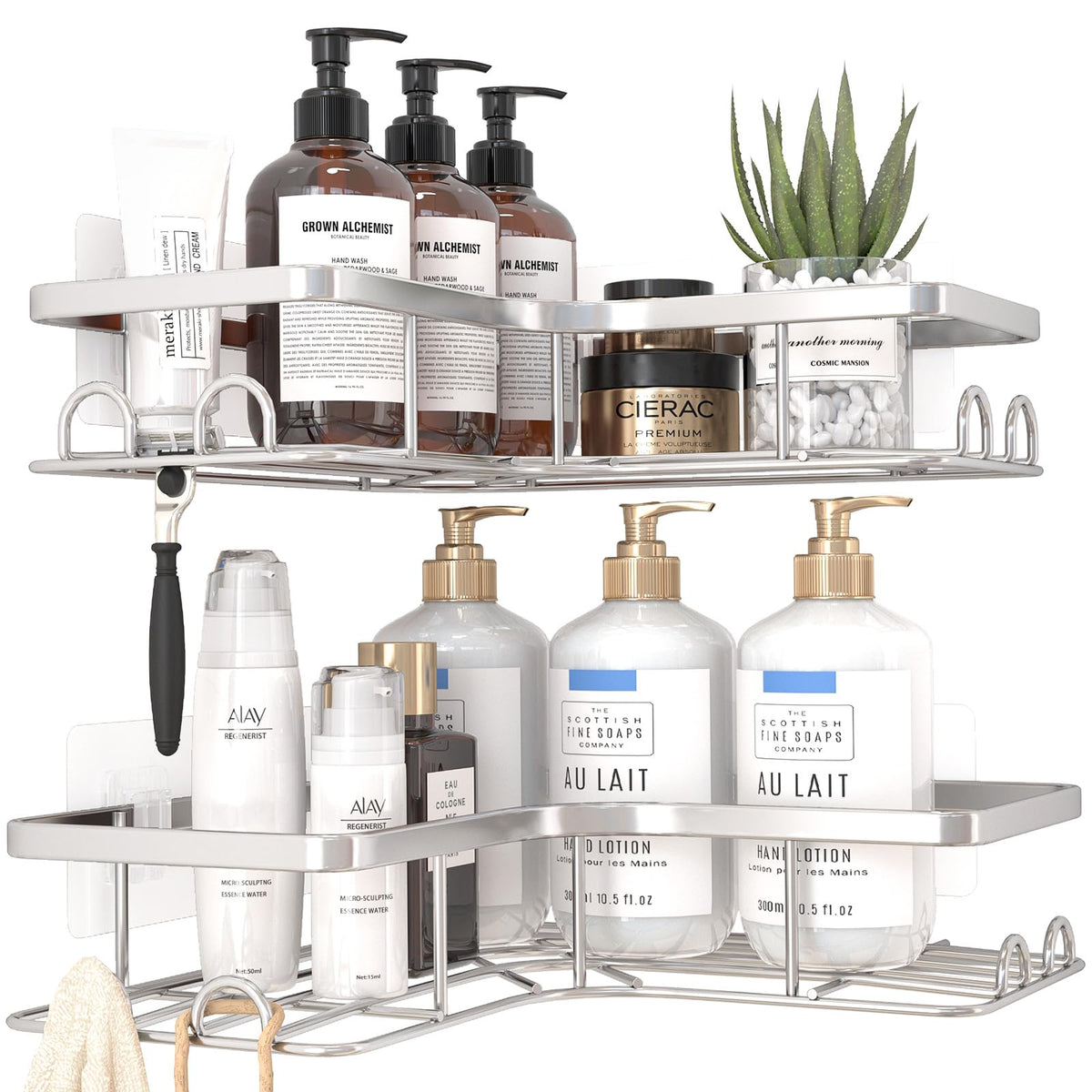 Sakugi rustproof stainless steel shelves resist moisture and rust.