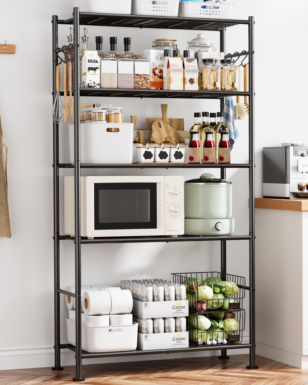 Sakugi 5-tier in-use garage setup organized and accessible.