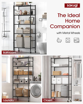 Sakugi Storage Shelves heavy-duty frame: supports up to 1,000 lbs with feet