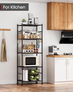 Sakugi shelf used in kitchen, bathroom, and pantry settings