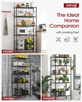 Sakugi Storage Shelves mesh shelves: easy to wipe clean in humid spaces