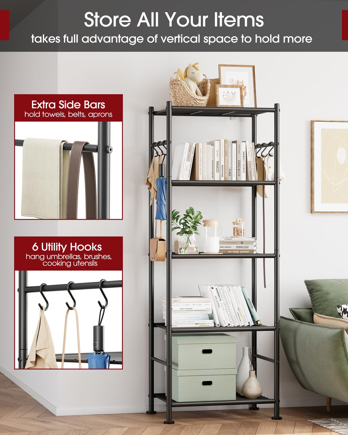 Wall anchor kit included with Sakugi storage shelves
