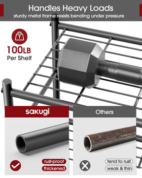 Wobble-free Sakugi design keeps items secure on uneven floors