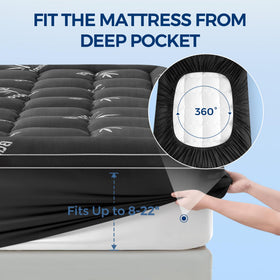 SakuraHome machine-washable topper offers easy care and quick freshening.