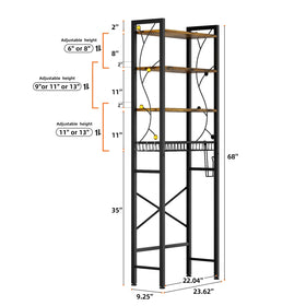 Salakita three adjustable shelves let you tailor height for tall items.