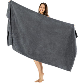 SALBAKOS luxury bath sheet 40x80 gray cover for full-body comfort.