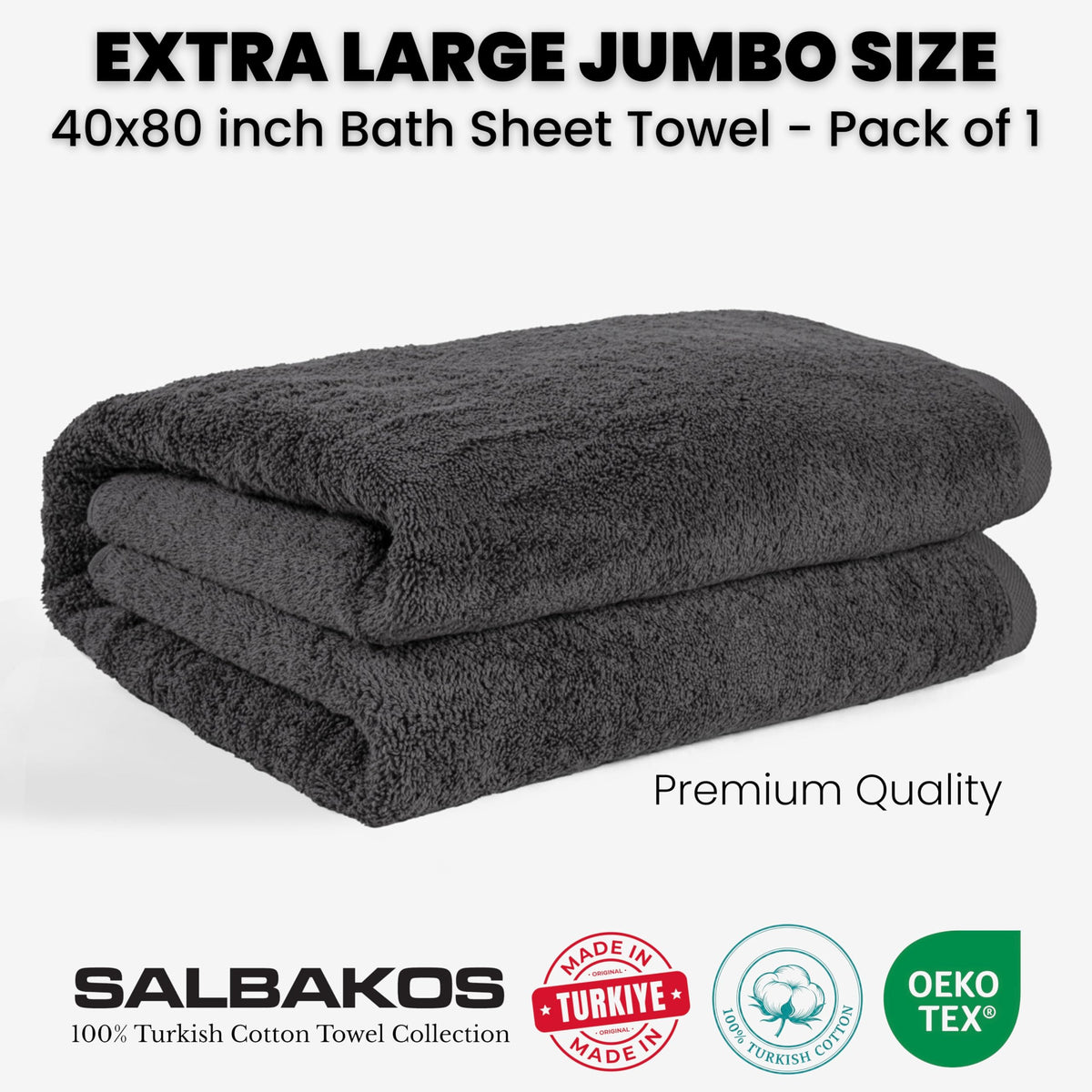SALBAKOS close-up of premium long-staple fibers for softness.