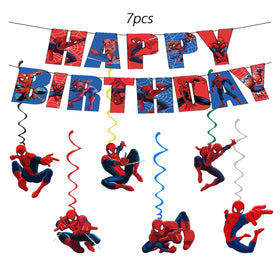 saleix Spidey party set image, complete tableware for simple celebration planning.