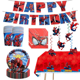saleix Spidey plates for kids party, sturdy and easy serving.