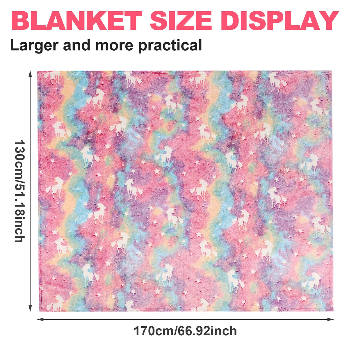 SALIMAH unicorn blanket doubles as cozy room decor and nap blanket.