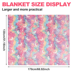 SALIMAH unicorn blanket doubles as cozy room decor and nap blanket.