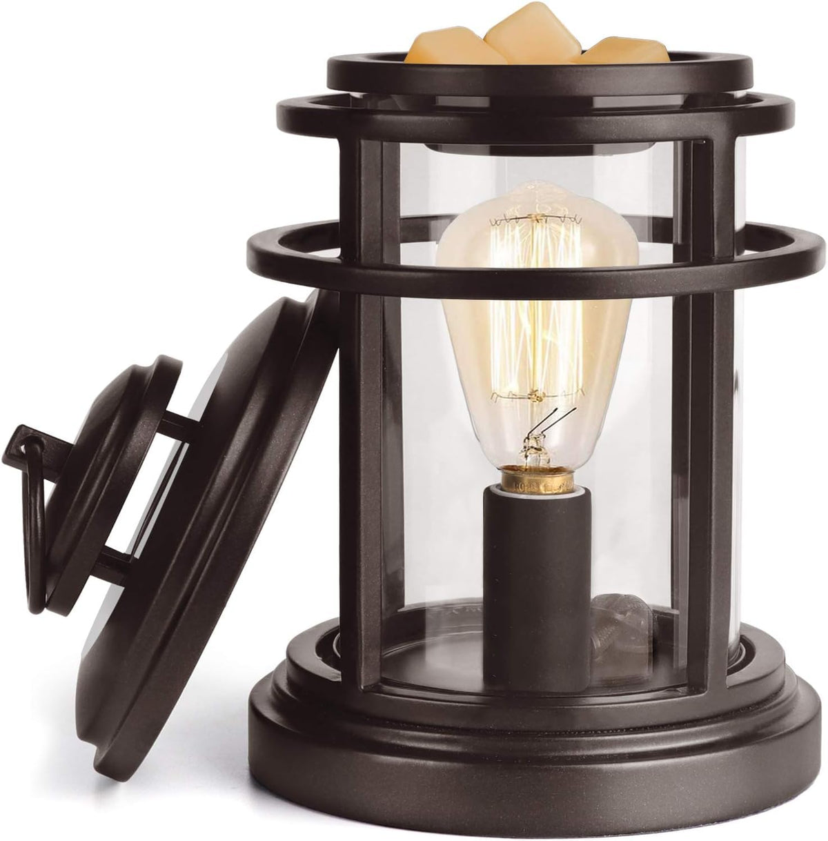 SALKING Electric Wax Warmer with dual Edison bulbs for even fragrance diffusion.