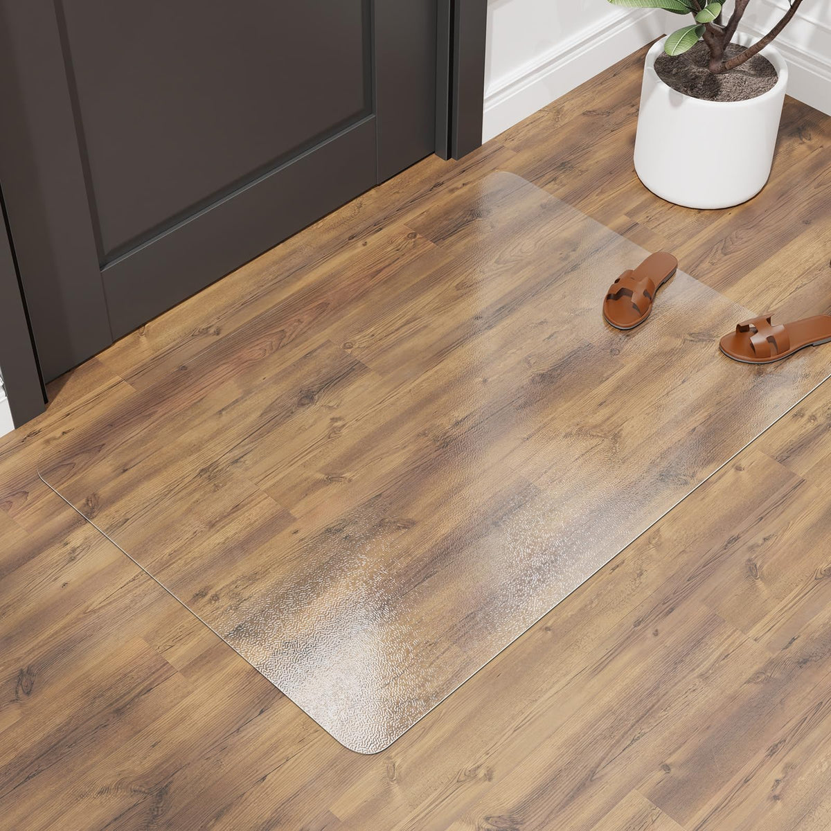 SALLOUS clear 5x7 floor mat keeps spaces bright and protected