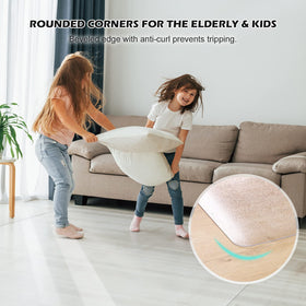 SALLOUS clear floor mat remains easy to wipe clean for daily maintenance