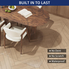 SALLOUS clear floor mat with non-slip bottom in living room for safety