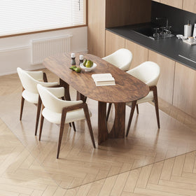 SALLOUS clear floor mat with waterproof surface under dining table for spill protection