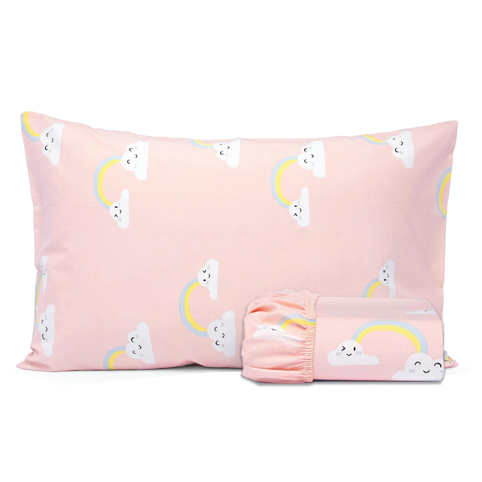 Salt Earth rainbow kids bedsheet twin fitted for soft, breathable nights