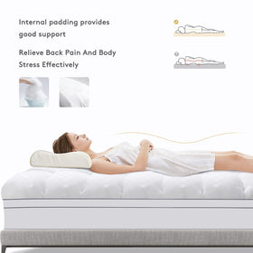 SameBed Full mattress topper fill detail showing 5D and 7D down-alternative softness.