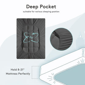 SameBed deep-pocket topper with 360-degree elastic skirt wraps securely around mattresses