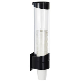 Samhe cup dispenser front view with easy-access cups for quick service.