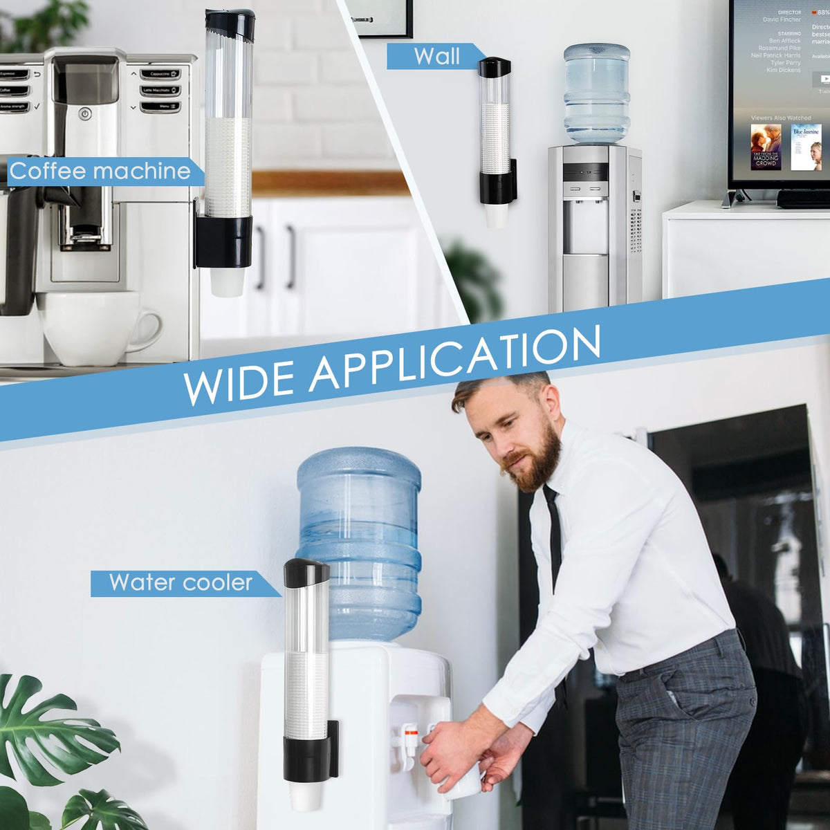 Samhe cup dispenser ideal for offices, kitchens, hospitals and break rooms.