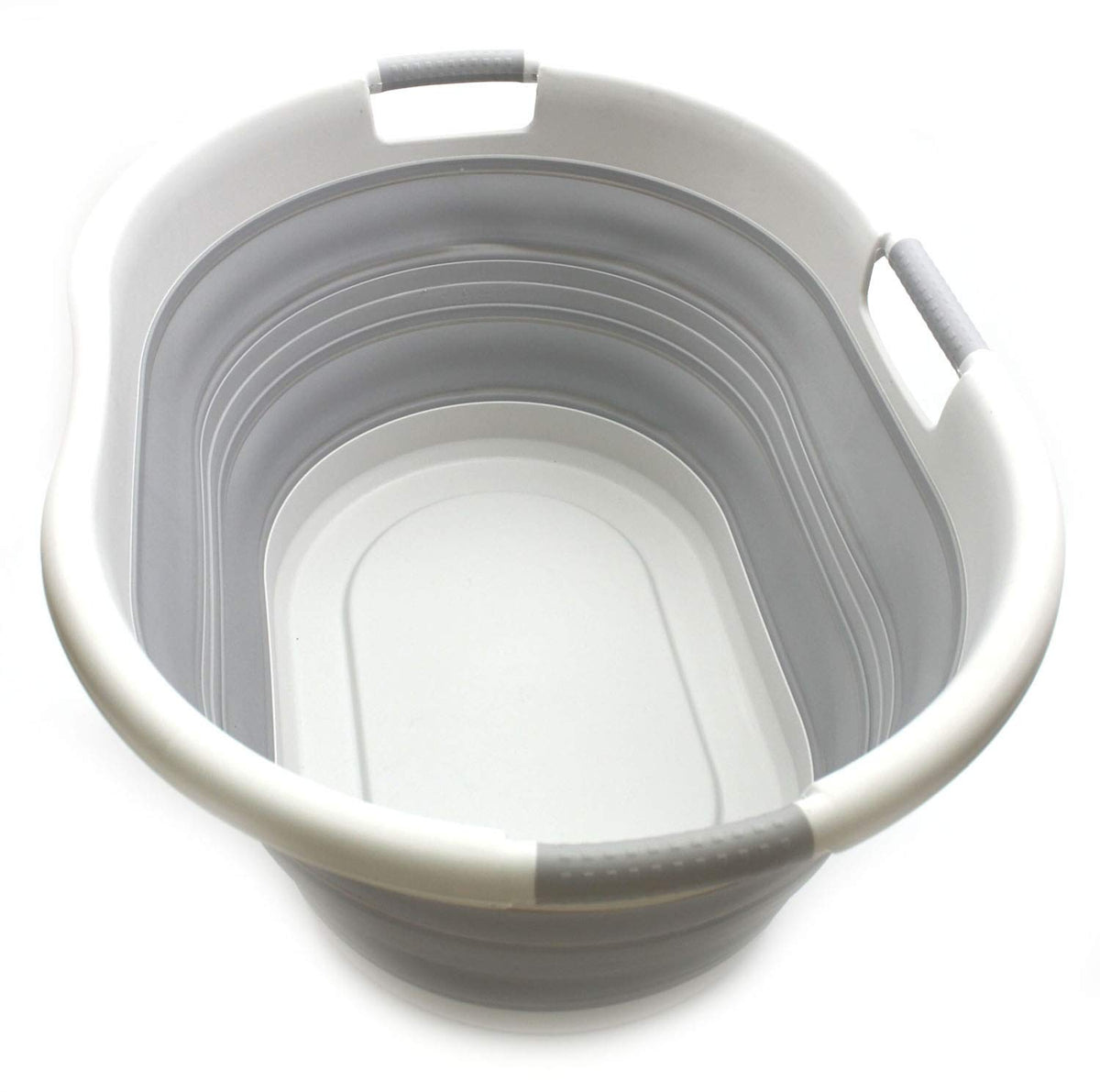 SAMMART 57L collapsible laundry basket open for easy loading and space-saving storage