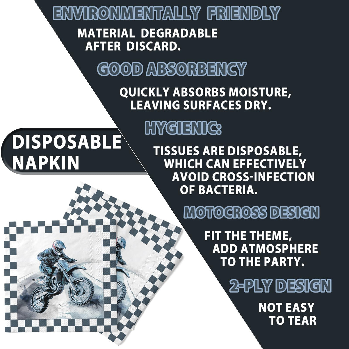 SamPartyShop motocross tableware design adds authentic racing vibes to your party