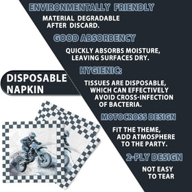 SamPartyShop motocross tableware design adds authentic racing vibes to your party