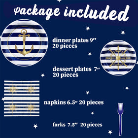 SampartyShop nautical napkins 6.5in complement motifs and tidy hands.