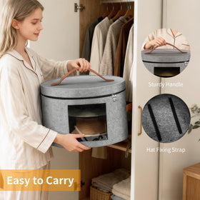Samplife hat box closet storage shields hats from dust and distortion